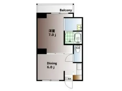 ヴィラナリー児島Ⅰ(1DK/3階)の間取り写真