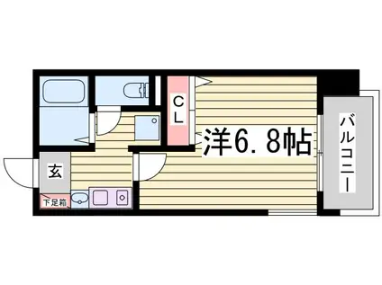 プレサンス神戸駅前(1K/7階)の間取り写真