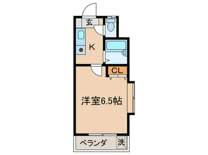 レジデンス玉川(1K/1階)の間取り写真