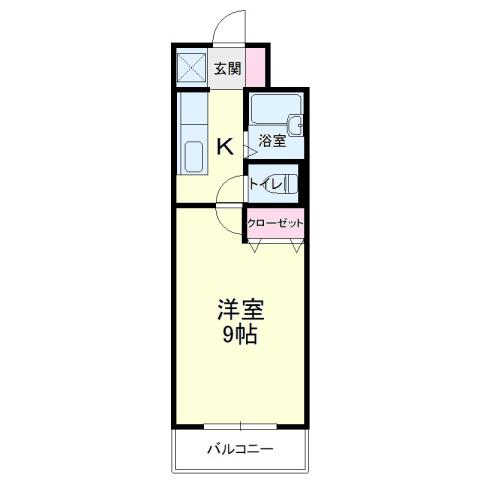 エザンス(1K/3階)の間取り写真