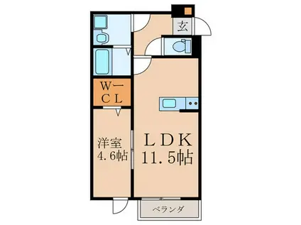 申込先着3名物件名応募権プレ(1LDK/2階)の間取り写真
