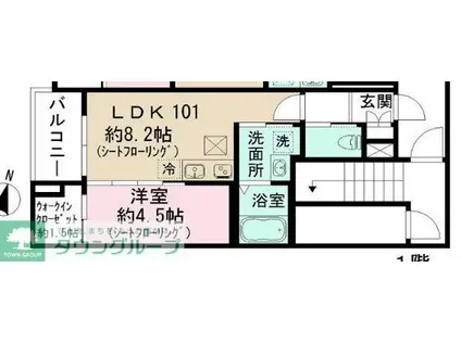 東京都練馬区上石神井南町計画(1LDK/1階)の間取り写真