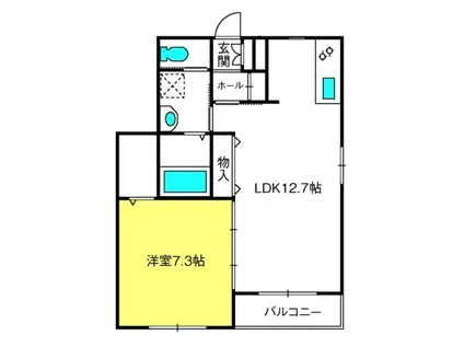 HISTOIRE(1LDK/1階)の間取り写真