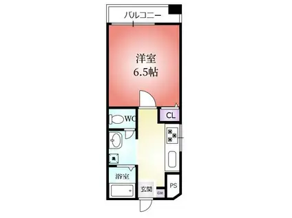 フォレスト1番館(1K/2階)の間取り写真