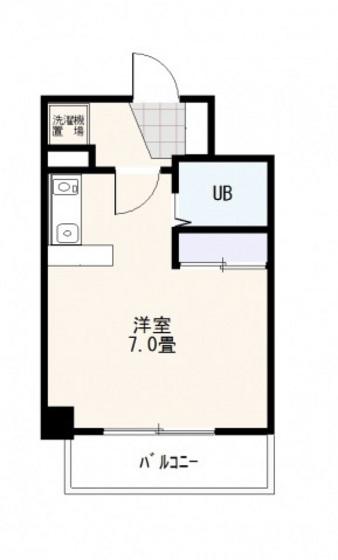 TOSOKU段原ビル(ワンルーム/3階)の間取り写真