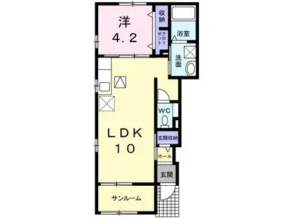 CASAT&M B(1LDK/1階)の間取り写真