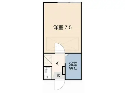 レオパレス鳴海第5(1K/1階)の間取り写真