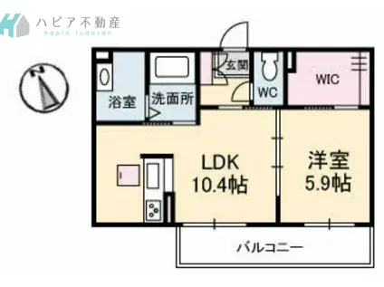フォーリエ(2LDK/1階)の間取り写真