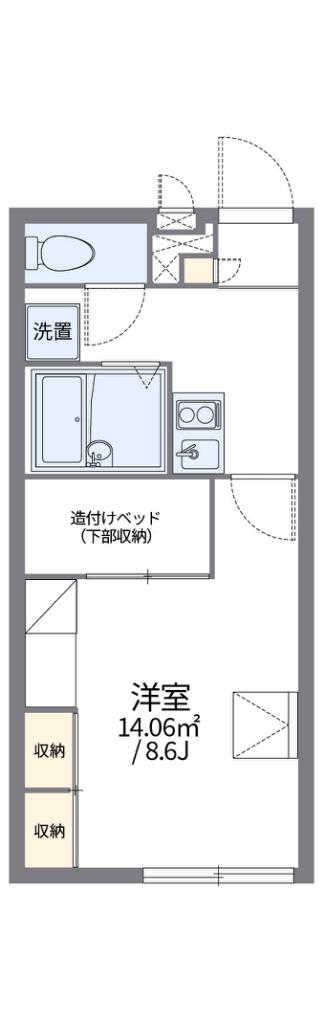 レオパレス LINDEN(1K/1階)の間取り写真