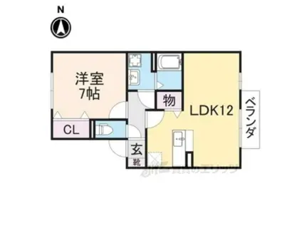 フォンティーヌ(1LDK/2階)の間取り写真