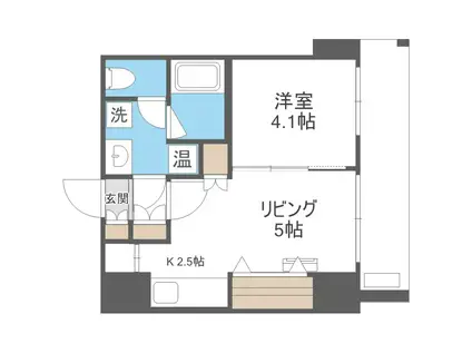 クラークマンションN17(1DK/10階)の間取り写真