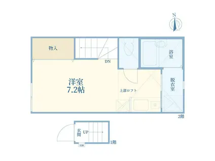 アーベインテラス中井(ワンルーム/2階)の間取り写真