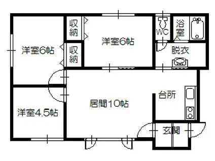 メゾンエトワール(3LDK/1階)の間取り写真