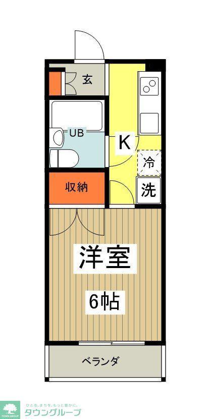 チェルトナムⅢ(1K/1階)の間取り写真