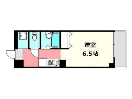 イーズIII(ワンルーム/1階)の間取り写真