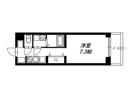 リヴシティ蒲田イースト(1K/1階)の間取り写真