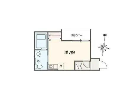 MELLAS座間(ワンルーム/2階)の間取り写真