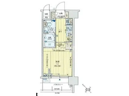 エグゼ大阪ドーム(1K/7階)の間取り写真