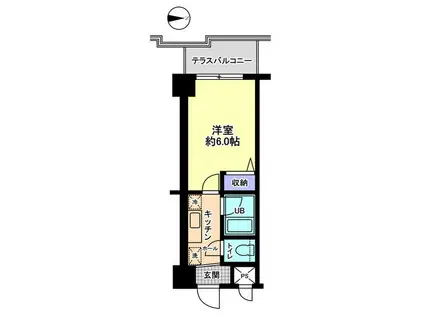 信開ウェラコート駅北(1K/2階)の間取り写真