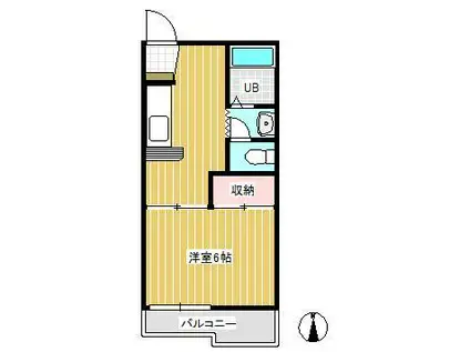 フレグランスメロディ(1K/1階)の間取り写真