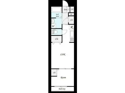 クオーレ我孫子2(1LDK/1階)の間取り写真