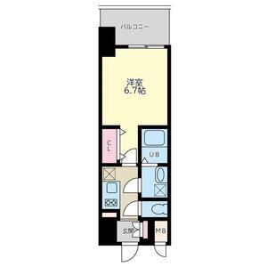 QUINTET NAMBA(1K/11階)の間取り写真