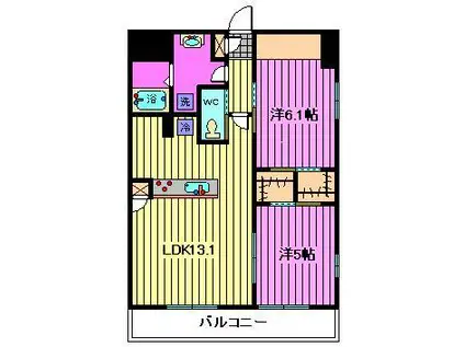 コイケレジデンス(2LDK/9階)の間取り写真