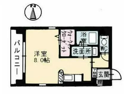 サンハート(ワンルーム/4階)の間取り写真