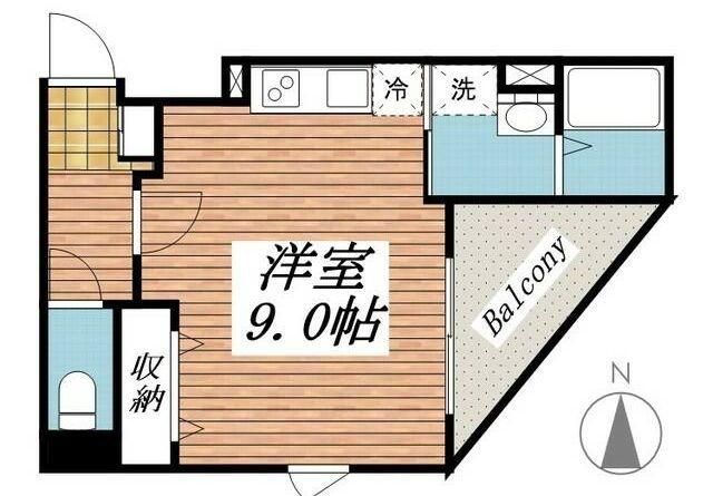 CROSS ROAD(ワンルーム/5階)の間取り写真
