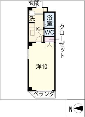 グレースシャトー(1K/2階)の間取り写真