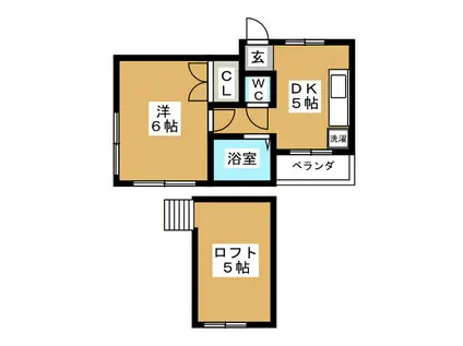アドバンス鷺宮(1DK/1階)の間取り写真