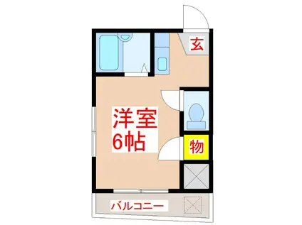 キャプテンビルII(ワンルーム/3階)の間取り写真