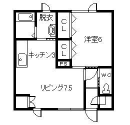 リッチハウスNO.2(1LDK/1階)の間取り写真