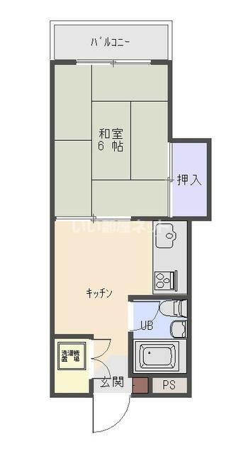 ビバライフ船場(1DK/5階)の間取り写真