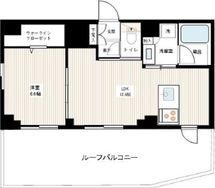 レアライズ蒲田II(1LDK/6階)の間取り写真