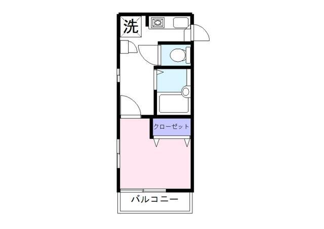 Kハイツ(1K/2階)の間取り写真