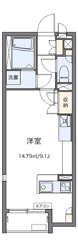 アップルペア(ワンルーム/1階)の間取り写真
