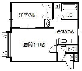 CIELOII(1LDK/2階)の間取り写真
