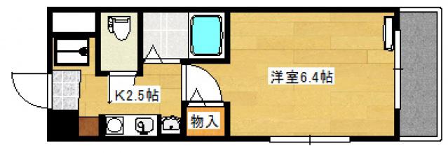 パステル11(1K/3階)の間取り写真