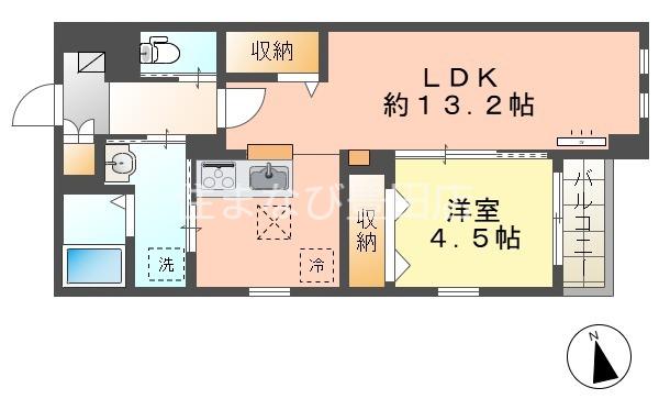TH-MAISON豊田細谷町(1LDK/1階)の間取り写真