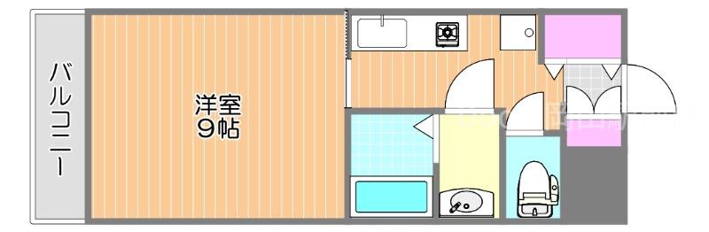 翔阿園マンション(1K/3階)の間取り写真