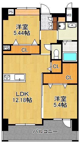 LEGEND157(2LDK/3階)の間取り写真