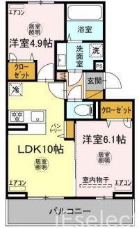 パストラル(2LDK/3階)の間取り写真