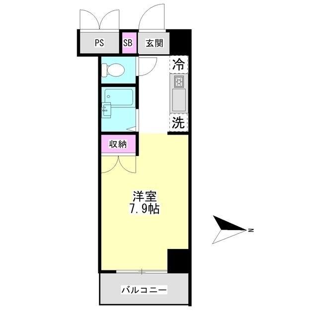 グランメール町田(ワンルーム/3階)の間取り写真