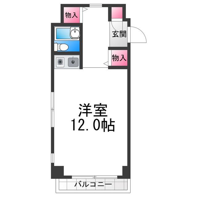 グランビルド堺東(ワンルーム/2階)の間取り写真