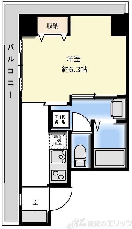 オアーゼ梅田東(1K/2階)の間取り写真