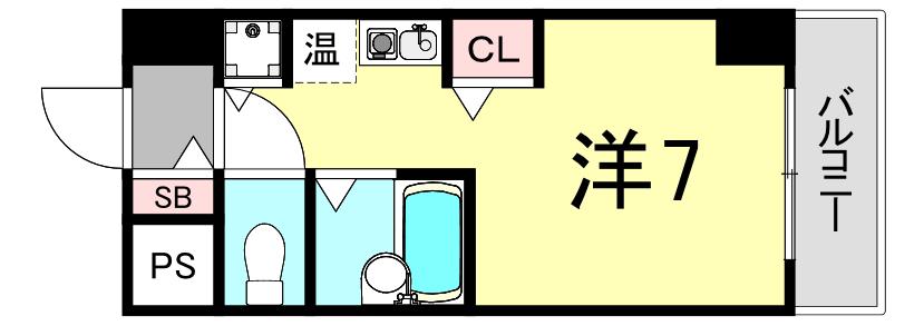アージュ・リベルテ本山(ワンルーム/4階)の間取り写真