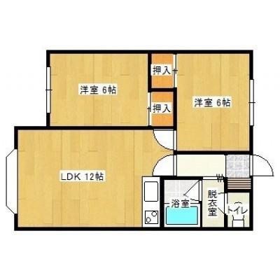 メゾンカルダス(2LDK/2階)の間取り写真