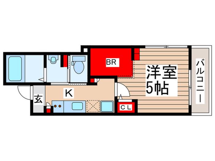 MY STYLE 三郷(1K/3階)の間取り写真