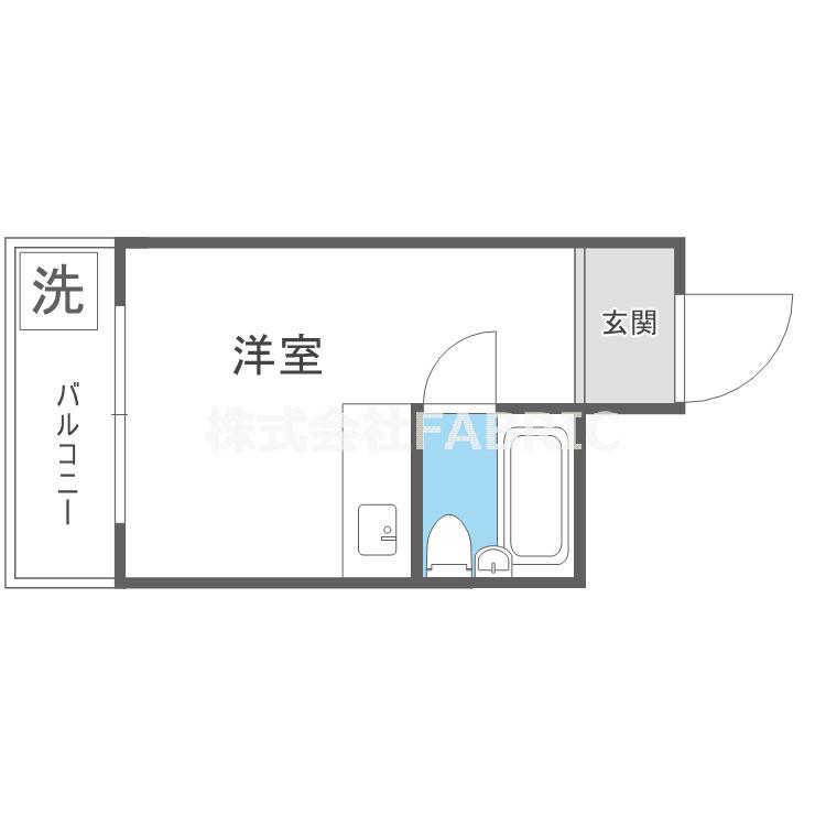 ラパンジール阿波座(ワンルーム/2階)の間取り写真